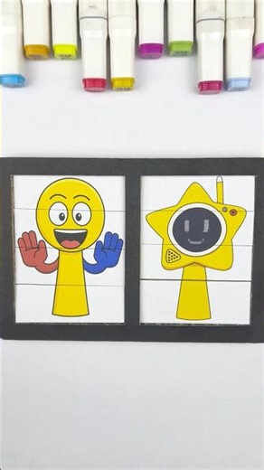 Sprunki OC The Player Vs Glowby Poppy Playtime Cardboard Piece Correcting Challenge #shorts #video