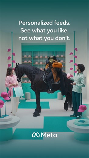 Meta's personalized feeds help you see what you like. We’ll tip our cap to that. | Meta