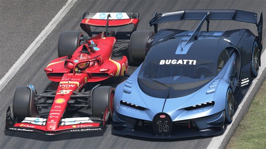 Ferrari F1 vs Bugatti Vision Gran Turismo at Monza #fblifestyle | Carluxius