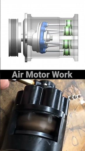 Air Motor working principle / compressor mechanism #aircraftengine #technology #mechanic #automobile