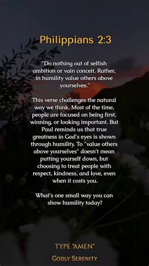 116 reactions · 13 shares | Philippians 2:3 | Godly Serenity | Facebook