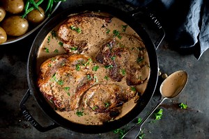 Pork Chops in Creamy Mustard Sauce