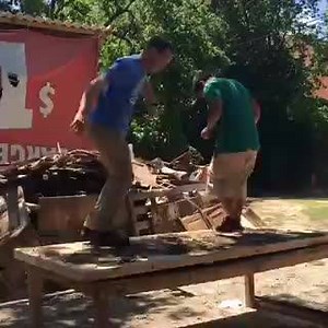 32K views · 2.4K reactions | And this is how we distress a table around here...always a fun day at Harp!! | Harp Design Co. | Facebook