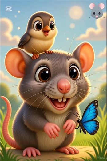 Beautiful and cute rat 😘🐭😍 #cartoon #forkids #cuteanimals #animationshorts