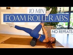 10 MIN FOAM ROLLER ABS WORKOUT - Lower Ab Focused | At Home Pilates