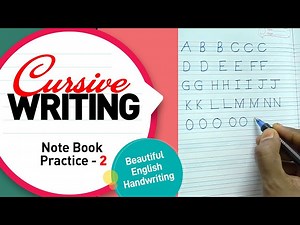 Cursive Writing - Writing Note Book Practice 2 | Cursive Writing for Beginners | English handwriting - Videos For Kids