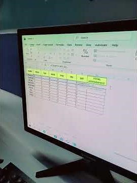 Excel me Attendence Sheet Kaise Banaye #attendencesheet #Excel #computer #laptop #project #NCTC