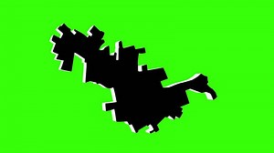 Download green screen 3d map of Gracanica in kosovo for free