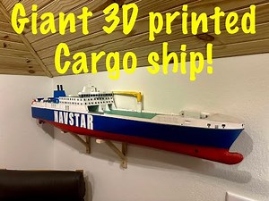Complete build video and maiden voyage of the massive 3-D printed RC ship model Ark Germania.