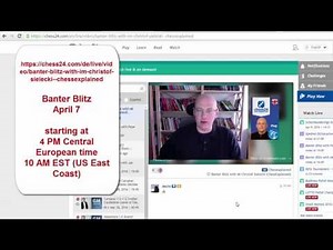 Test Live stream for Chess24 April 7th