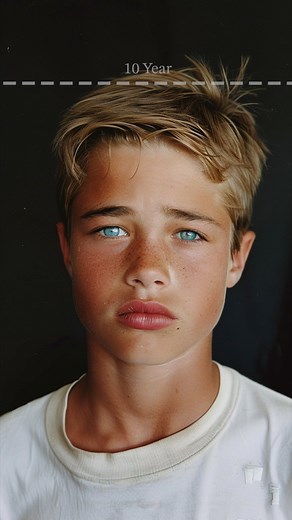 (Insert): dial up sound effect on Instagram: "At what age do u recognize this celebrity? Animation by @junkboxai . Tools used @luma_ai . #bradpitt #fightclub #celebrity #hollywood #aianimation #trending #timelapse #sora #midjourney #luma"