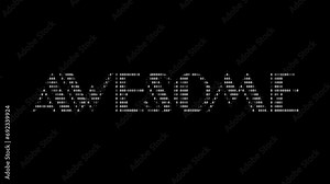 Awesome ascii animation loop on black background. Ascii code art symbols typewriter in and out effect with looped motion.