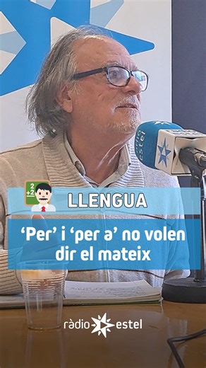 ❗️ 'PER' I 'PER A' NO VOLEN DIR EL MATEIX ✍️ El mestre Virgili explica com s’utilitza el complement indirecte i recorda una distinció clau del català formal: 'per' expressa causa o origen, mentre que 'per a' indica destinació. ▶️ Recupera el programa: https://radioestel.cat/podcasts/un-farcell-de-mots-josep-maria-virgili | Ràdio Estel