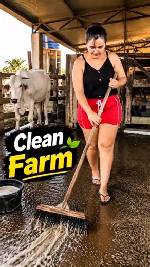 Clean Farm, Healthy Cows & Happy Life... 🧹🐄🌿 #CleanFarm #FarmLife #MariaVlogs
