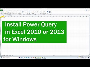 How to Install Power Query in Excel 2010 or 2013 for Windows