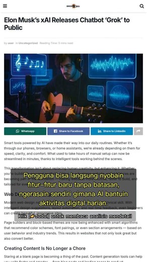 🧐👉 Grok dari xAI Resmi Dibuka untuk Publik, AI Chatbot Makin Gampang Diakses! #QixNewsAI