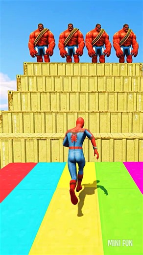 GTA 5 Epic Water Ragdolls Spiderman vs RED HULK Jumps/Fails Ep.425 #shorts