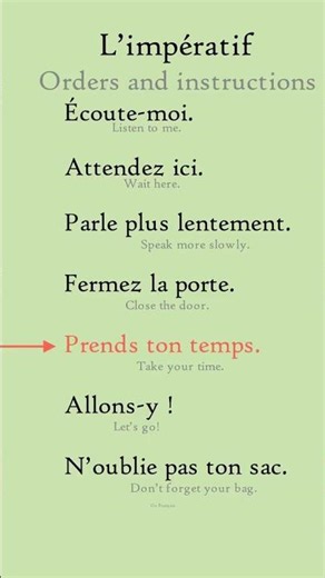 L’impératif #french #learnfrench #basicfrench #français