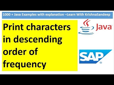 Java program to print characters in descending order of frequency