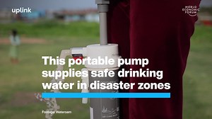 This portable pump supplies safe drinking water in disaster zones