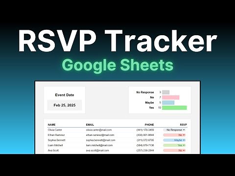How to Make a Simple RSVP Tracker in Google Sheets