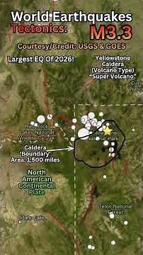 Yellowstone Caldera M3.3 Earthquake