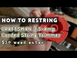 HOW TO: Restring CRAFTSMAN 3.5-Amp 12-Corded String Trimmer | weed eater ‪@CoastalCraftFilAm‬