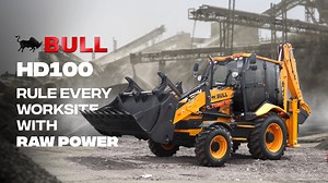 BULL HD 100 Side Shift Backhoe Loader: The Performance Leader in Action. #BULL #BULLBackhoe #bullmachines #backhoeloader #construction #innovation #ConstructionMachinery #backhoe #HeavyEquipment #Loader #EarthmovingMachines | BULL Machines
