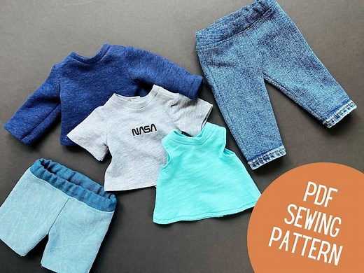 18" Boy Doll Clothes Sewing Pattern: Basic Wardrobe (PDF Download) - Etsy