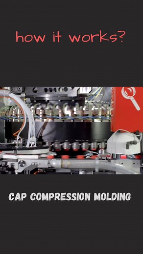 How it works? Cap Compression Molding Machine makes plastic caps by compression molding technique. #capcompressionmolding #SACMI #mineralwater #Plasticcaps #waterbottle | HassanPlas