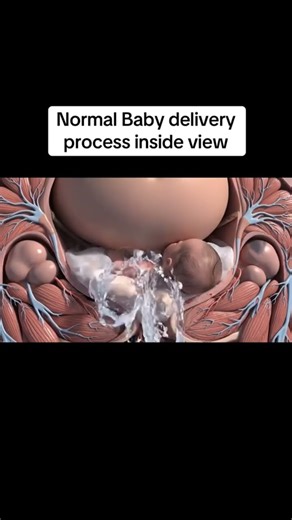Normal Baby delivery process inside view#process #human #anatomy #foryoupage #delivery