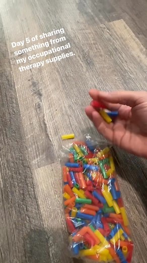 2.7K views | Have you used these straw beads? They are great for fine motor skills! Amazon affiliate link: https://amzn.to/49gZVT3 | Fine Motor Tricks and Tips | Facebook