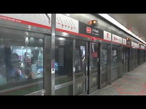 SMRT Trains C151C, Kawasaki-CRRC Sifang EMU - Departing Orchard Station (North South MRT Line)