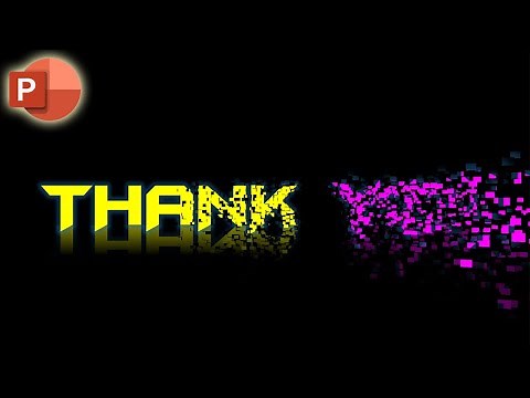 Particles Text Effect Animation Thank you Slide In PowerPoint