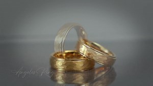 Hammered Gold Ring, Facet Hammered Gold Tungsten Ring, Hammered Wedding Ring, Hammered Gold Ring, Personalized Engraved Gift for Men Women - Etsy