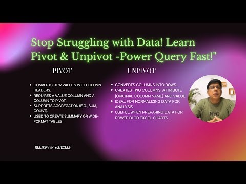 📊 Easily Transform Your Tables with Pivot & Unpivot in Power Query !
