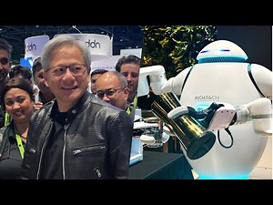 ADAM Robot Serves Jensen Huang a Margarita