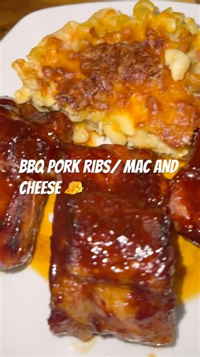 BBQ Pork Ribs / Mac & Cheese 🧀 #recipe #subscribe #viral #recipe #pork#cooking