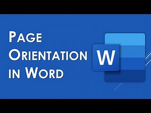 How to Change Page Orientation in Word | MS Word Tutorial