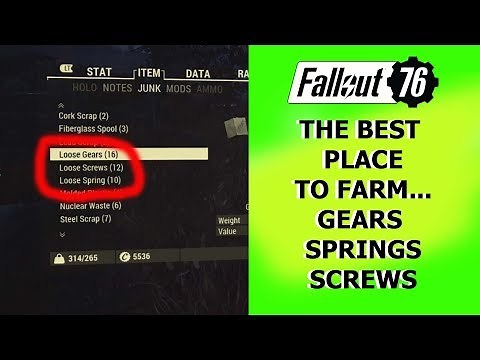 Fallout 76 The Best Place to Farm...Gears, Springs and Screws.