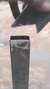 the secret of cutting square tube when making stair safety posts #welding #diy #shorts #art