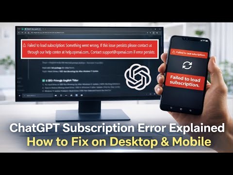 Fix ChatGPT “Failed to Load Subscription” Error on PC & Mobile