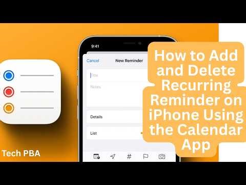 iOS 26.3 | How to Add and Delete Recurring Reminder on iPhone Using the Calendar App