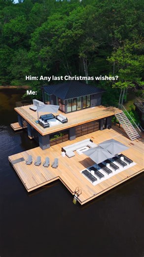 Bachly Construction on Instagram: "Tag someone who would ask for this🎄⬇️ The upper level features two bedrooms, a bathroom, a kitchenette, and open-concept lounge area. With glass railings, jet ski slips, and a spacious dock, it’s built for relaxed summer living and effortless entertaining. SAVE and SHARE 🏷️ this post for boathouse inspiration! ✨Follow @bachlyconstruct for more building tips and cottage inspo✨ #bachlybuilt #luxuryhomes #muskoka #muskokacottage #customhomes customhomeinspo musk