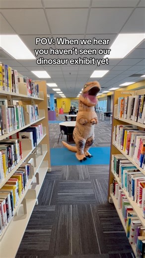 1.5K views · 26 reactions | When we hear you haven’t seen our Royal Tyrrell Museum dinosaur pop-up display yet. #fyp #mhpl #yxh #medhat #medicinehat #library #dinosaur #morethanbooks | Medicine Hat Public Library | Facebook