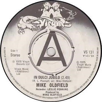 UK New Entry 1975 (318a) Mike Oldfield - In Dulci Jubilo