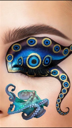 Octopus Eyeshadow Look | Animal Inspired Makeup Transformation