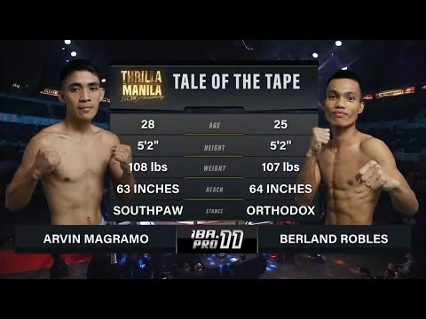 FULL FIGHT – Arvin Magramo vs Berland Robles IBA Pro 11