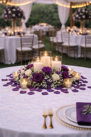 Dark Plum Table Decor Flower Girl Basket Eggplant Purple Wedding Centerpiece Table Confetti Ceremony Decor - Etsy