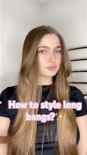 How to style long bangs? ✨#hairstyle